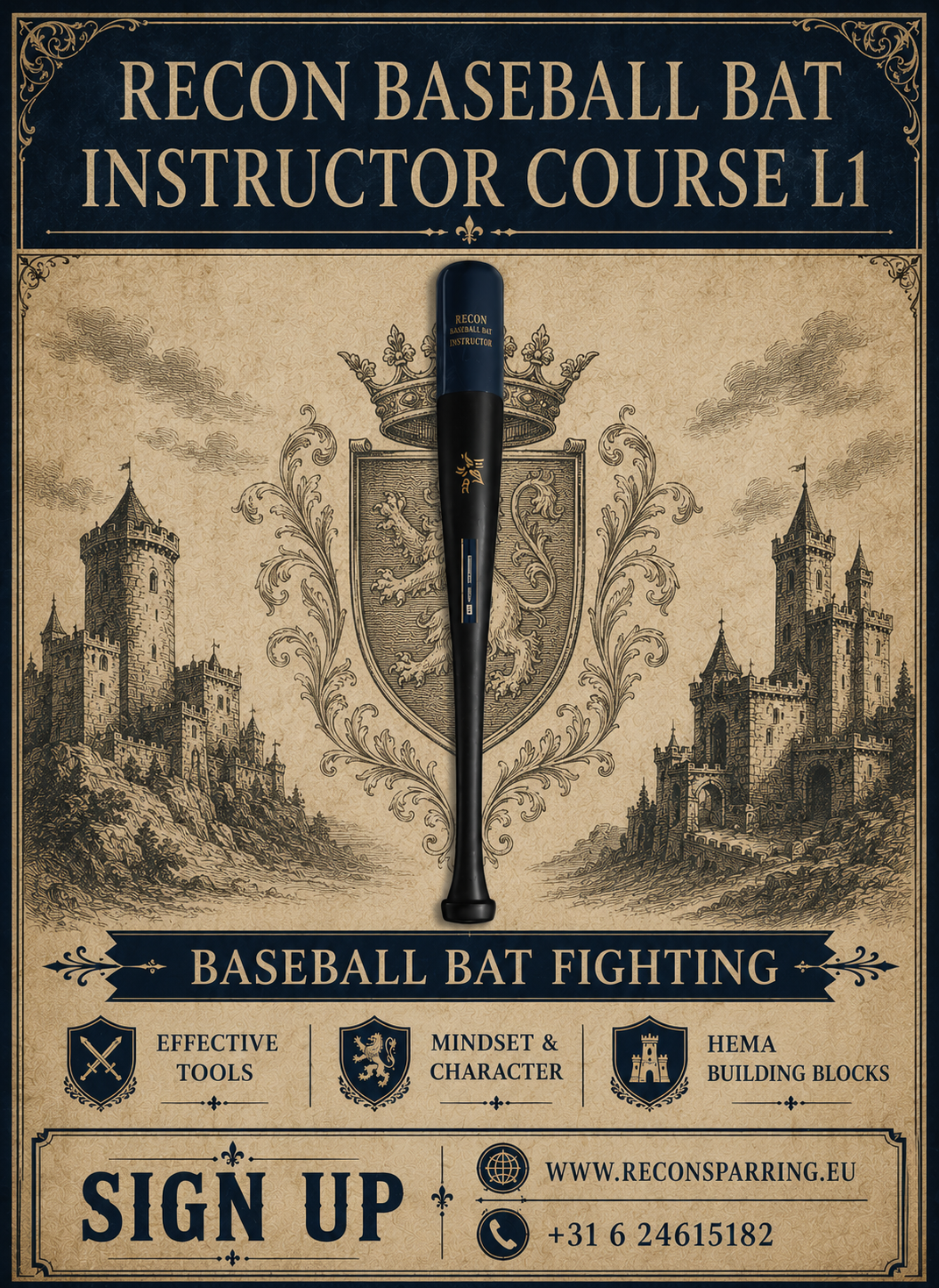 Baseball Bat Fighting Instructor Course L1 – Recon Method